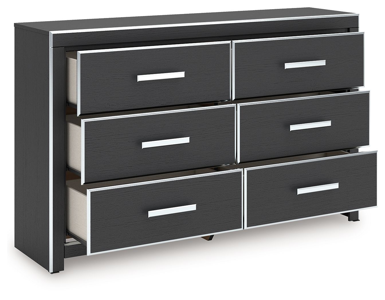 Zuraleus - Black - Six Drawer Dresser - Hornell Furniture Outlet