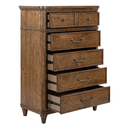 Harrison Heights - 5 Drawer Chest - Sienna - Hornell Furniture Outlet