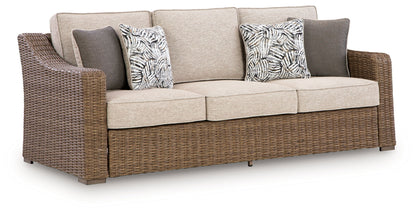 Laguna Heights - Sofa With Cushion - Beige - Hornell Furniture Outlet