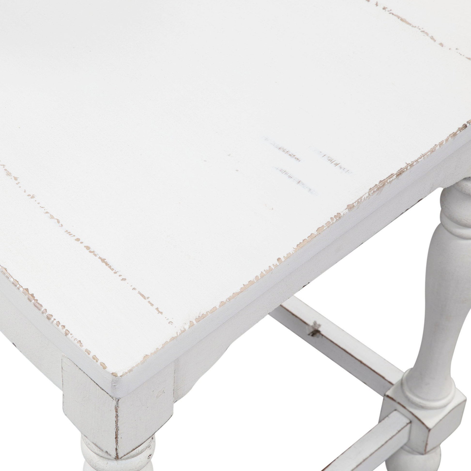 Magnolia Manor - Ladder Back Counter Chair - White - Hornell Furniture Outlet