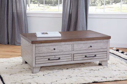 Bear Creek - Lift Top Cocktail - White - Hornell Furniture Outlet