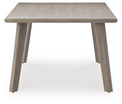 Cliff Trails - Beige - Rectangle Dining Table With Umbrella Option - Hornell Furniture Outlet
