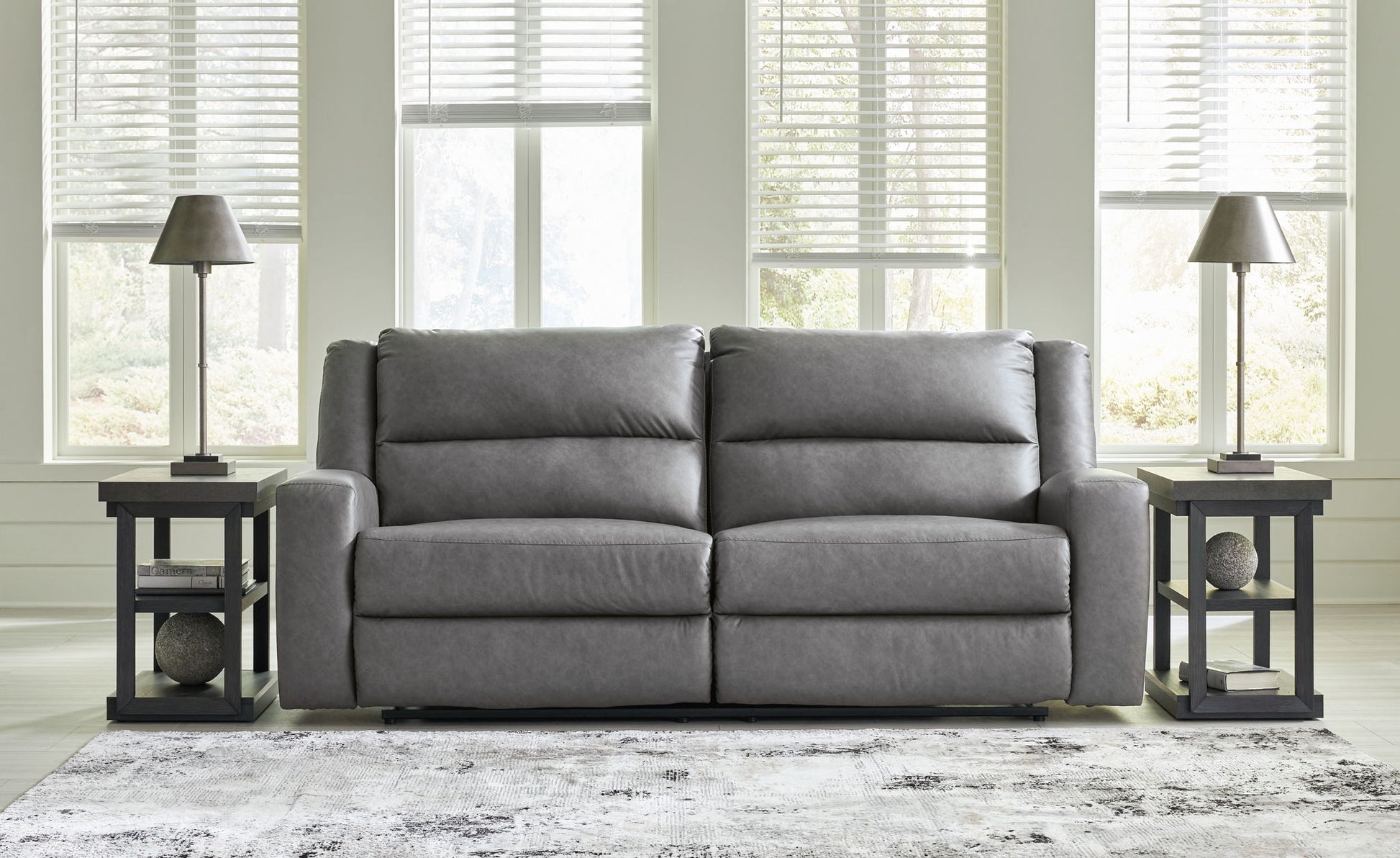 Brixworth - Slate - 2 Seat Reclining Sofa - Hornell Furniture Outlet