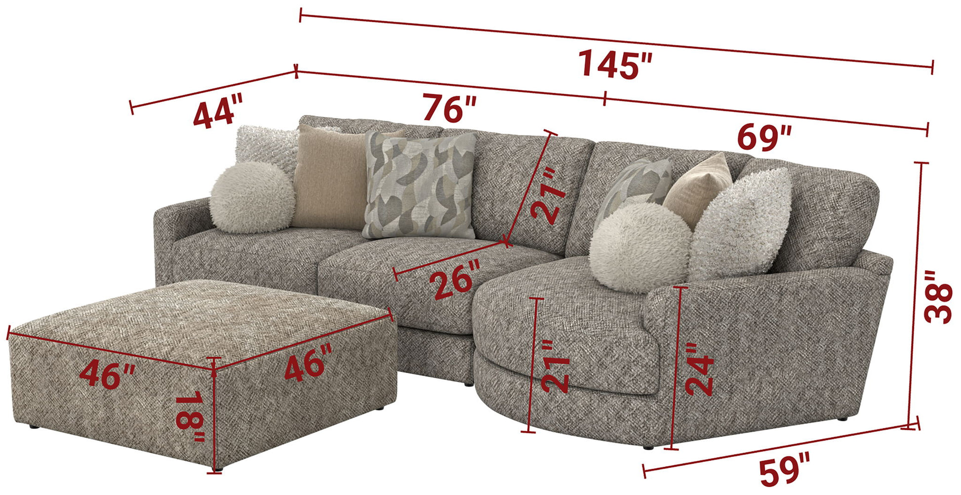 Turner - Sectional - Hornell Furniture Outlet
