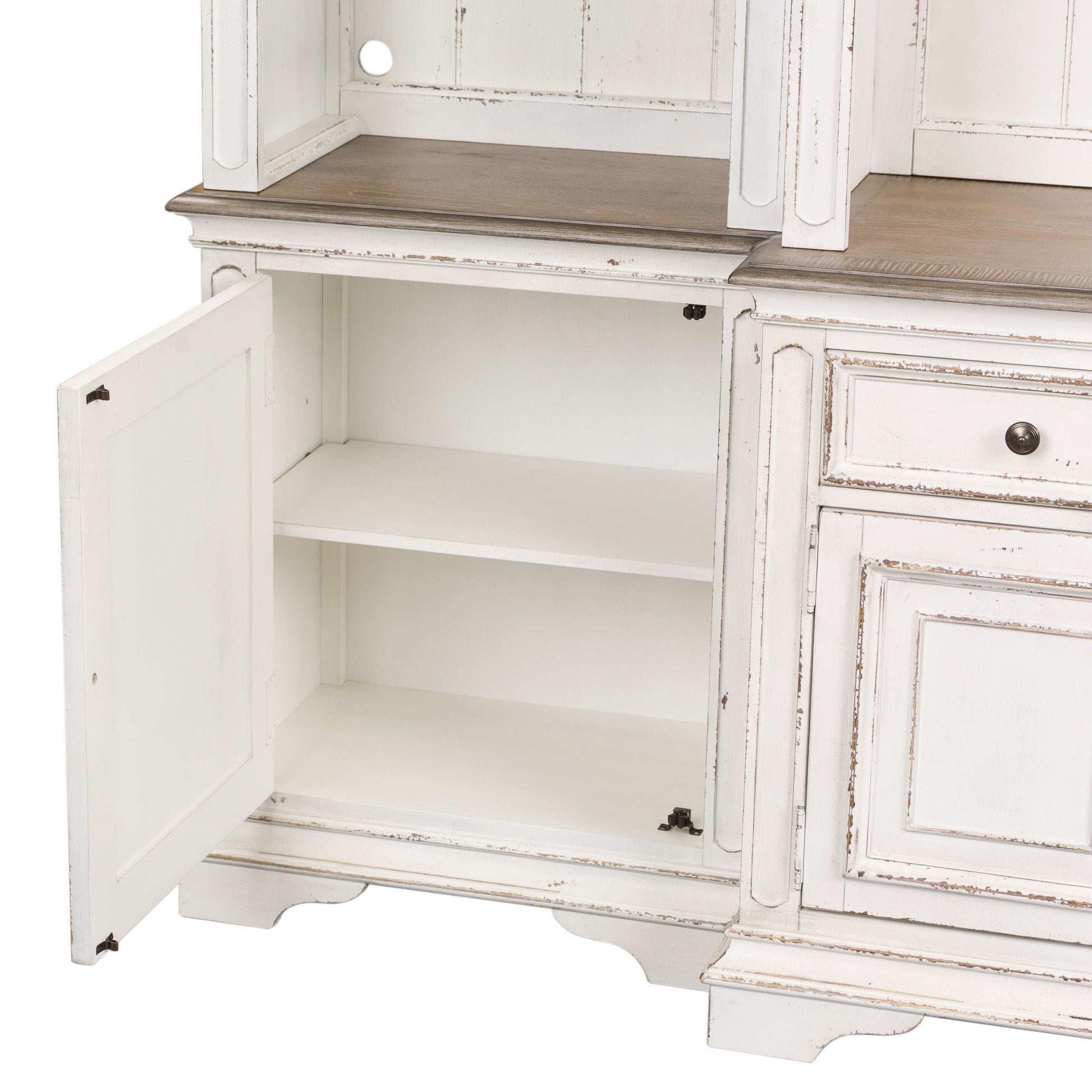 Magnolia Manor - Entertainment Center With Piers - White - Hornell Furniture Outlet