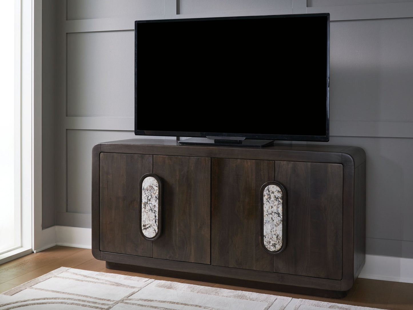 Elliston - Espresso Brown - Accent Cabinet - Hornell Furniture Outlet