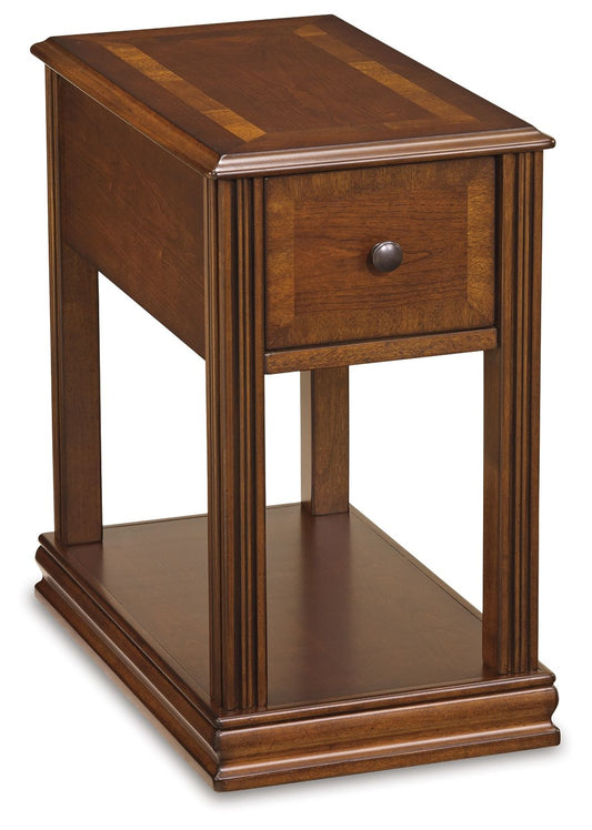 Breegin - Brown - Chair Side End Table - Removable Tray - Hornell Furniture Outlet