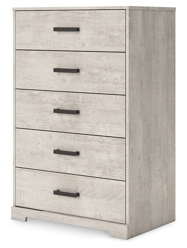Shawburn - Gray - Five Drawer Chest - Hornell Furniture Outlet