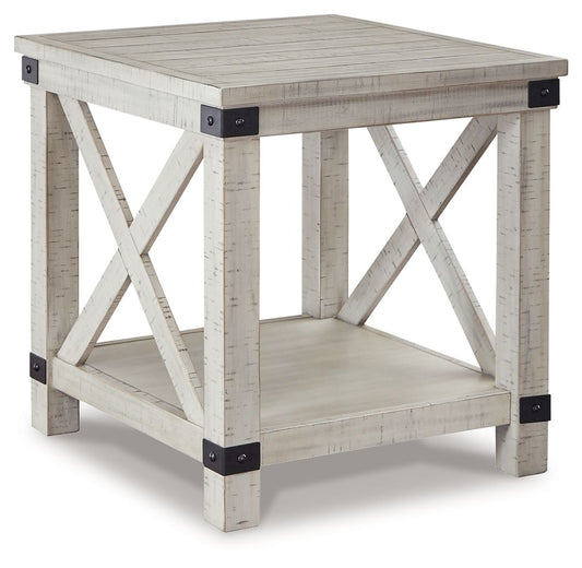 Carynhurst - Rectangular End Table - Whitewash - Hornell Furniture Outlet