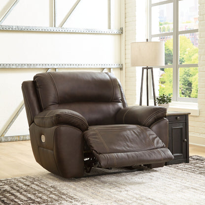 Dunleith - Chocolate - Zero Wall Recliner w/PWR HDRST - Hornell Furniture Outlet