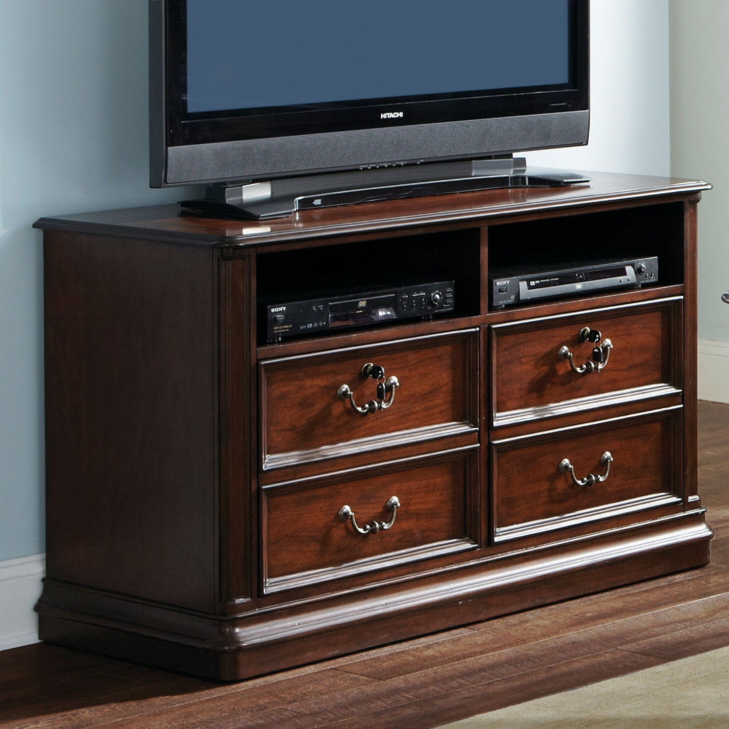 Brayton Manor - Jr Executive Media Lateral File - Dark Brown - Hornell Furniture Outlet