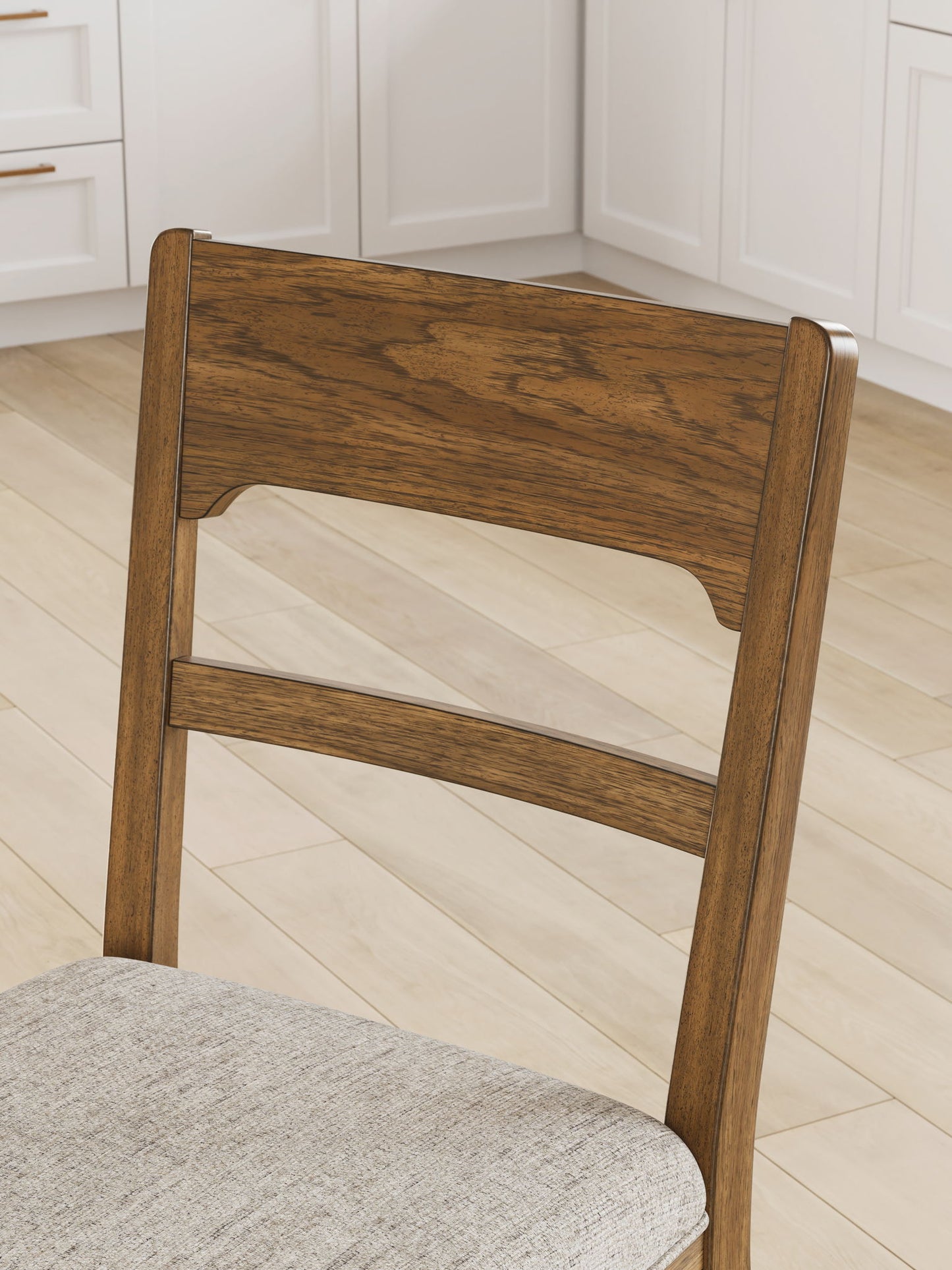 Cabalynn - Oatmeal / Light Brown - Upholstered Barstool (Set of 2)