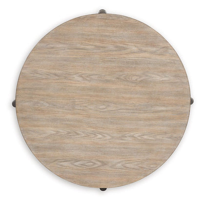 Dyonton - Light Grayish Brown - Round Cocktail Table - Hornell Furniture Outlet