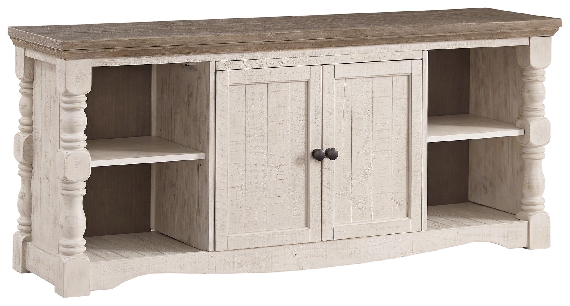 Havalance - Brown / Beige - Extra Large TV Stand - 2 Doors - Hornell Furniture Outlet