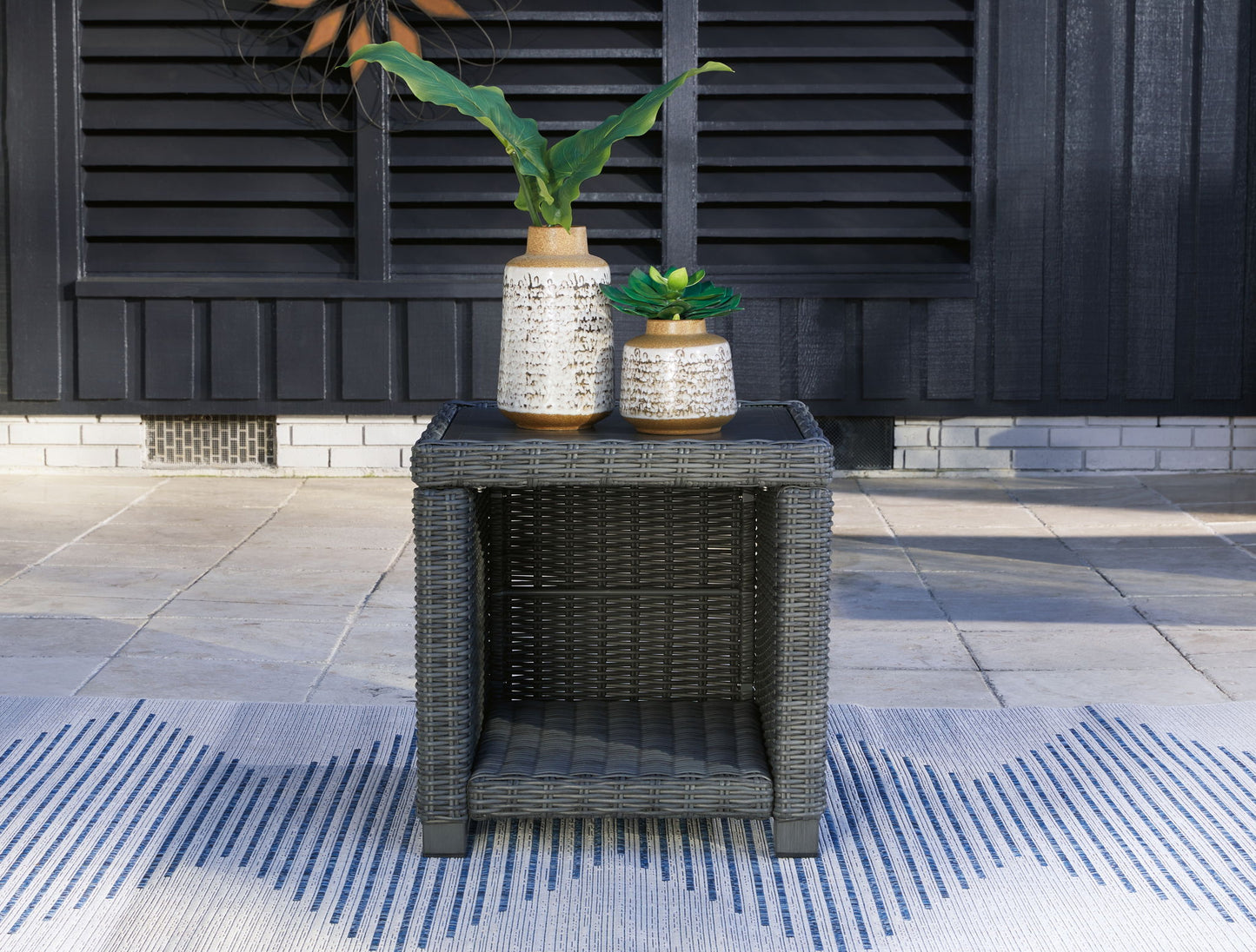 Elite Park - Gray - Square End Table - Hornell Furniture Outlet