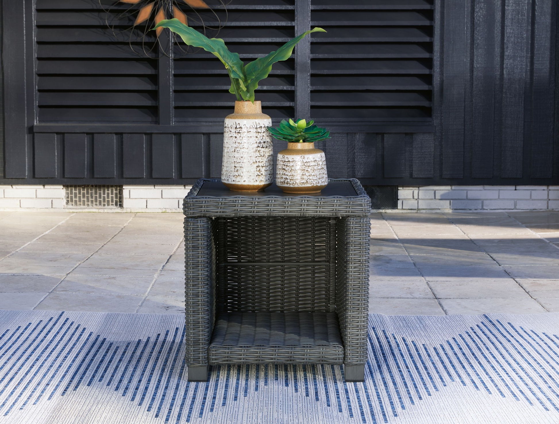 Elite Park - Gray - Square End Table - Hornell Furniture Outlet
