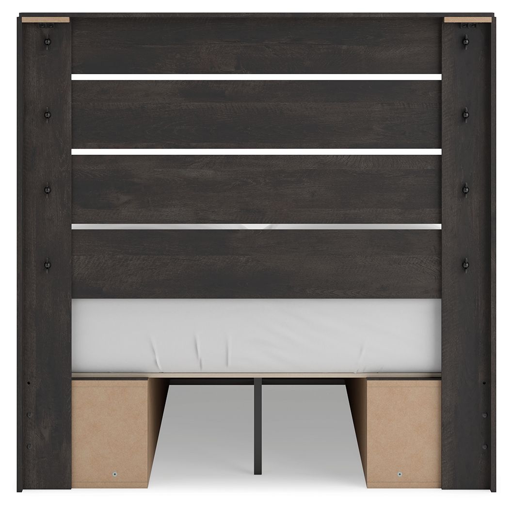 Hollivern - Panel Bed With Storage - Hornell Furniture Outlet