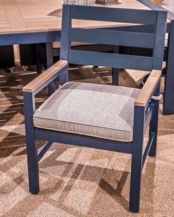 East Beach - Blue - Arm Chair With Cushion (Set of 2) - Hornell Furniture Outlet