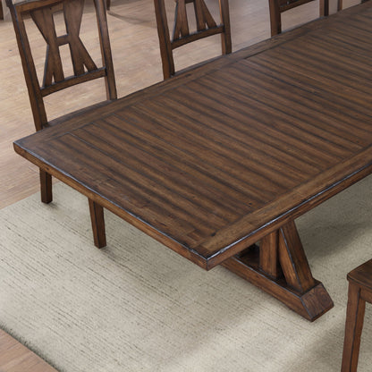 Auburn - Table With 2 / 20" Table Leaves - Dark Brown - Hornell Furniture Outlet