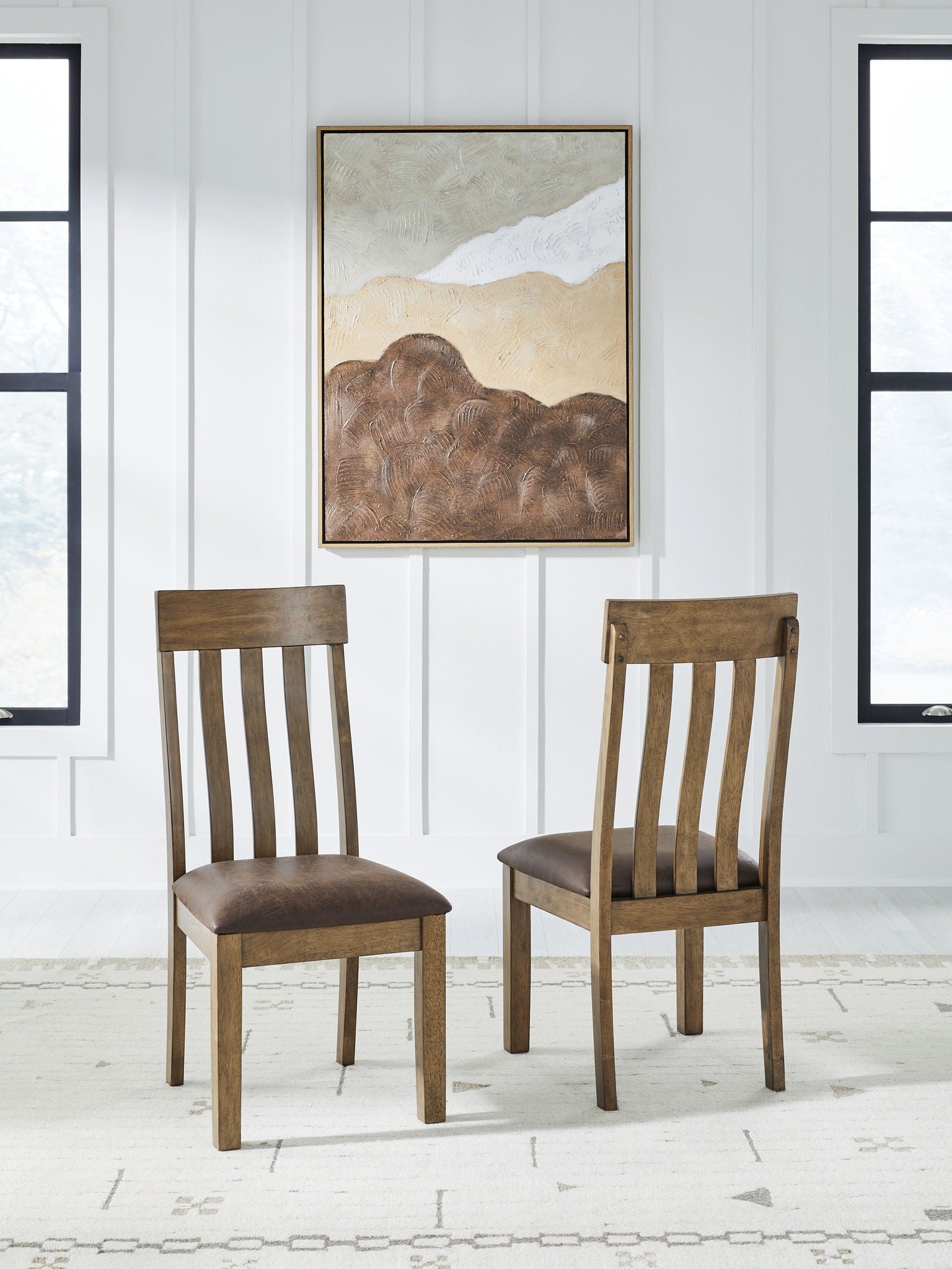 Urbinforte - Dining Upholstered Side Chair (Set of 2) - Light Brown - Hornell Furniture Outlet