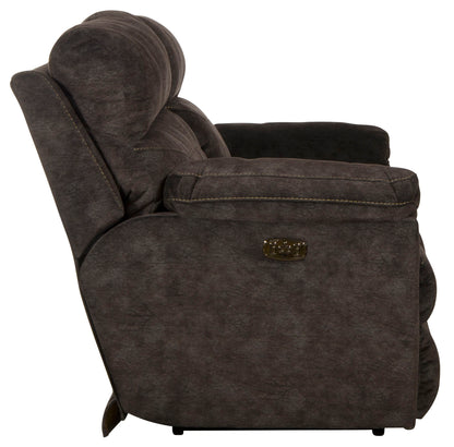Sedona - Power Hdrst With Lumbar Lay Flat Reclining Console Loveseat With Storage & Cupholders - Hornell Furniture Outlet