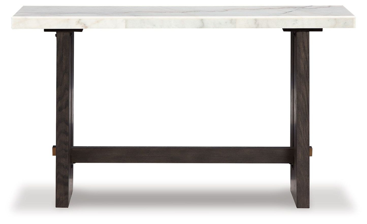 Burkhaus - White / Dark Brown - Sofa Table - Hornell Furniture Outlet