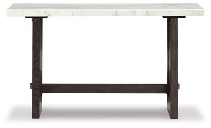 Burkhaus - White / Dark Brown - Sofa Table - Hornell Furniture Outlet