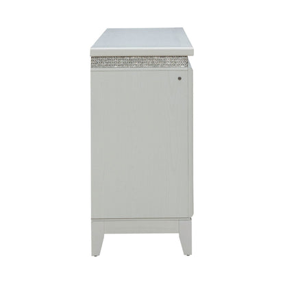 Reflections - 6 Drawer Dresser With Lights - White - Hornell Furniture Outlet