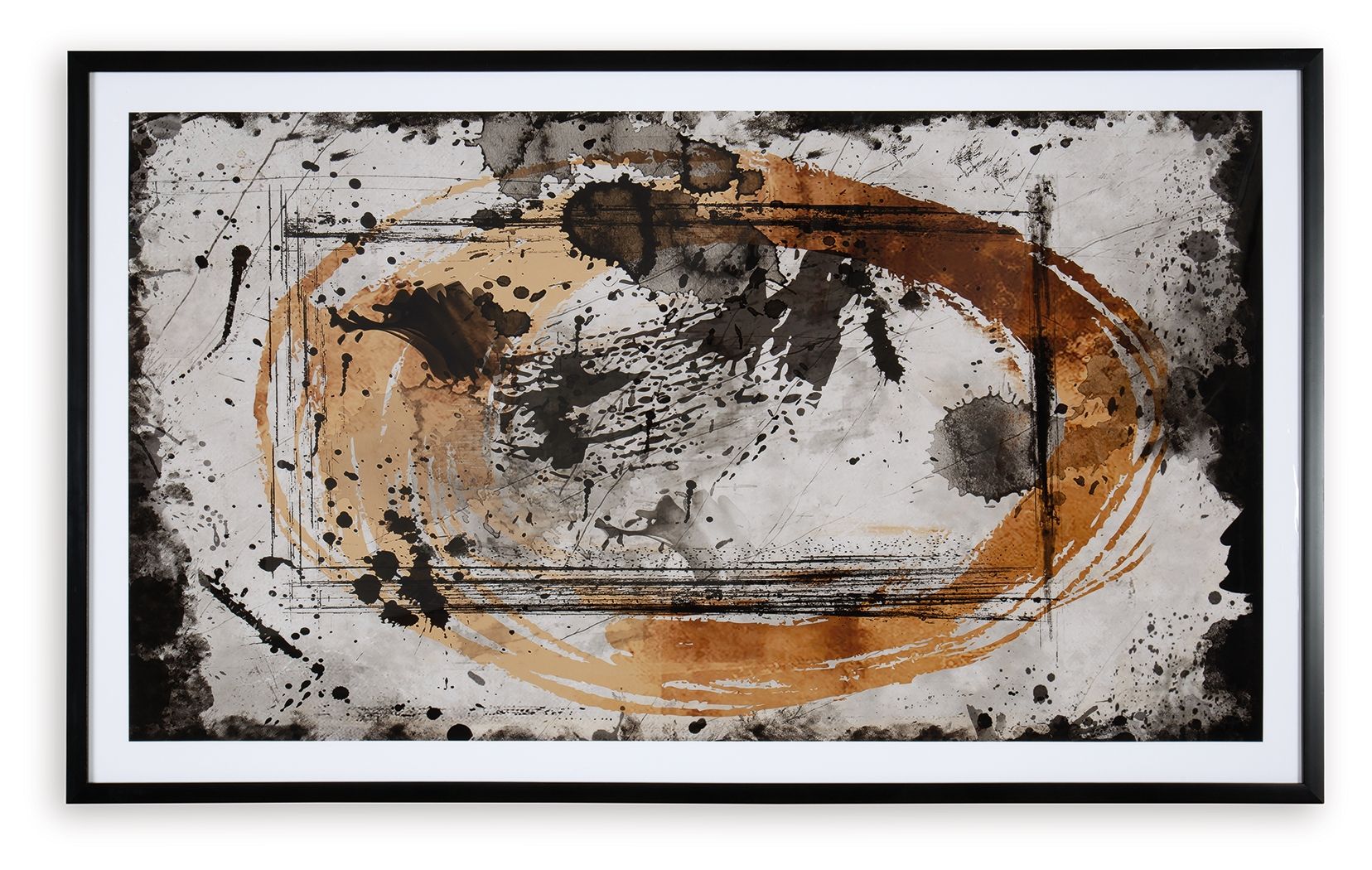 Clefting - Black / Caramel / Tan - Wall Art - Hornell Furniture Outlet