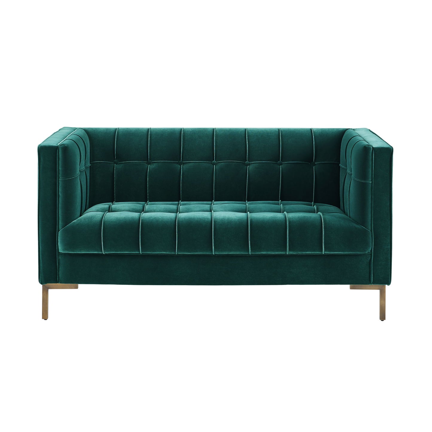 Isaac - Stitch Velvet Loveseat - Hornell Furniture Outlet