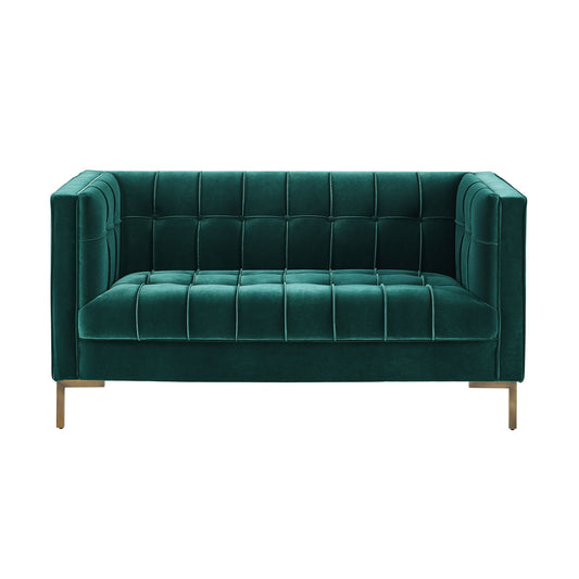 Isaac - Stitch Velvet Loveseat - Hornell Furniture Outlet