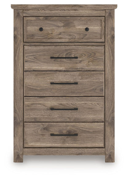 Rusticott - Brown - Five Drawer Chest - Hornell Furniture Outlet