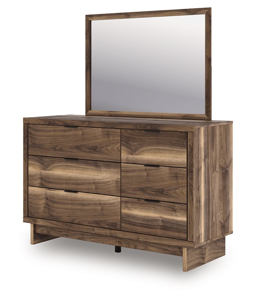 Chirason - Brown - Dresser And Mirror - Hornell Furniture Outlet
