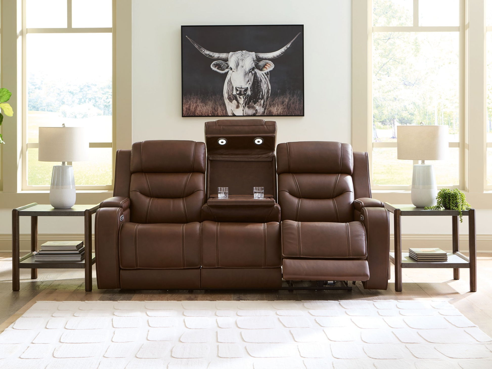Knightington - Power Reclining Sofa With Audio Seating - Hornell Furniture Outlet