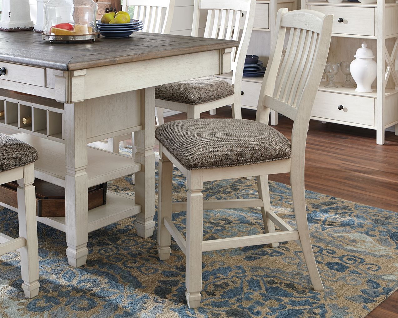 Bolanburg - Beige - Upholstered Barstool (Set of 2) - Hornell Furniture Outlet