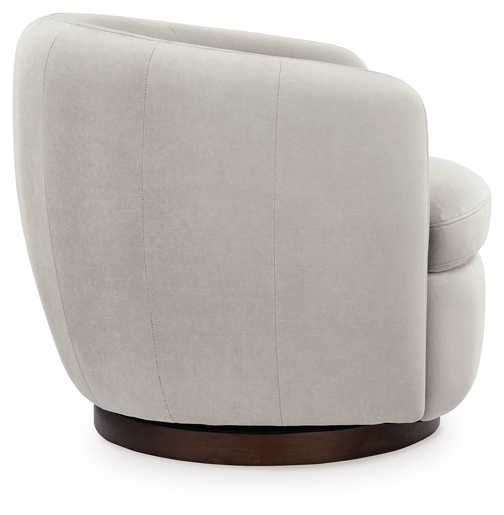 Annbury - Swivel Accent Chair - Light Beige - Hornell Furniture Outlet