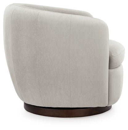 Annbury - Swivel Accent Chair - Light Beige - Hornell Furniture Outlet