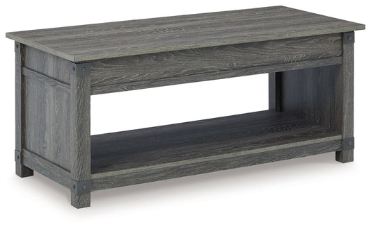 Freedan - Rect Lift Top Cocktail Table - Grayish Brown - Hornell Furniture Outlet