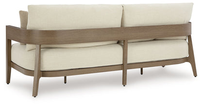 Serene Bay - Dark Brown / White - Sofa With Cushion - Hornell Furniture Outlet
