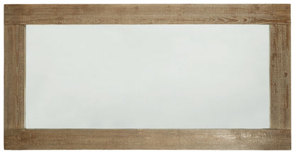 Waltleigh - Distressed Brown - Floor Mirror - Hornell Furniture Outlet