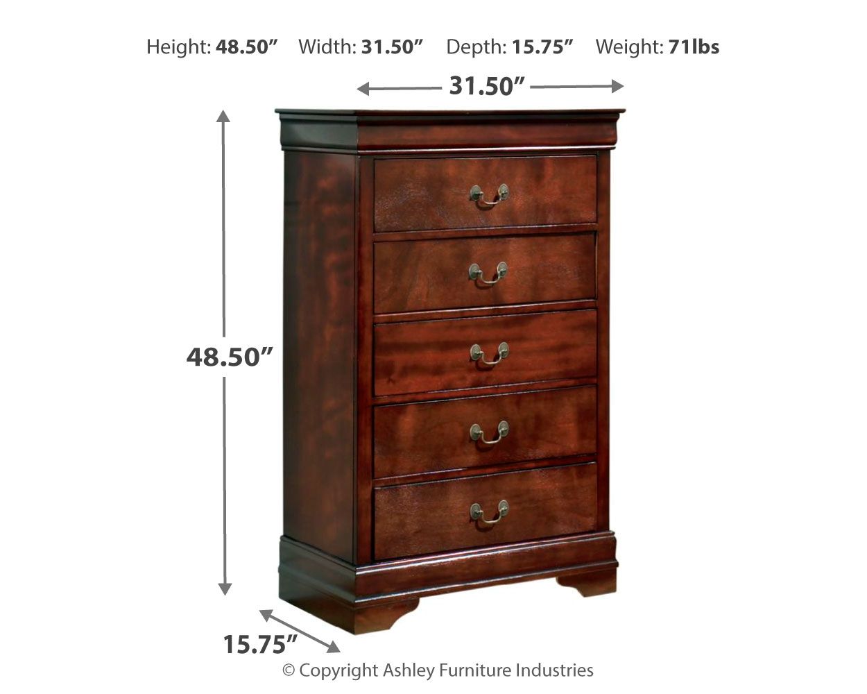 Alisdair - Reddish Brown - Chest - Hornell Furniture Outlet