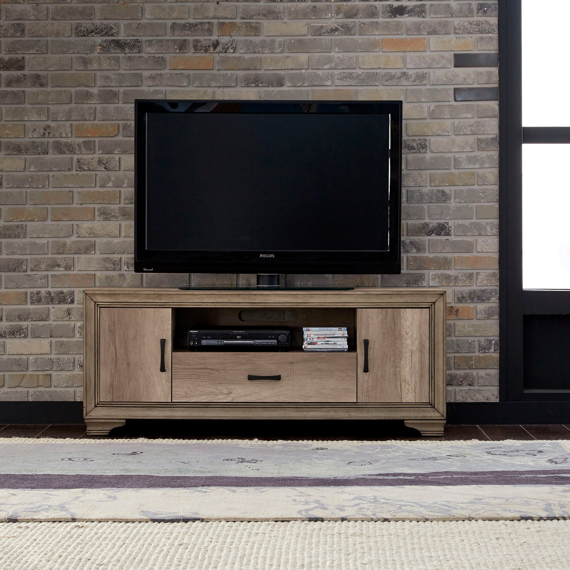 Sun Valley - 60" TV Console - Light Brown - Hornell Furniture Outlet