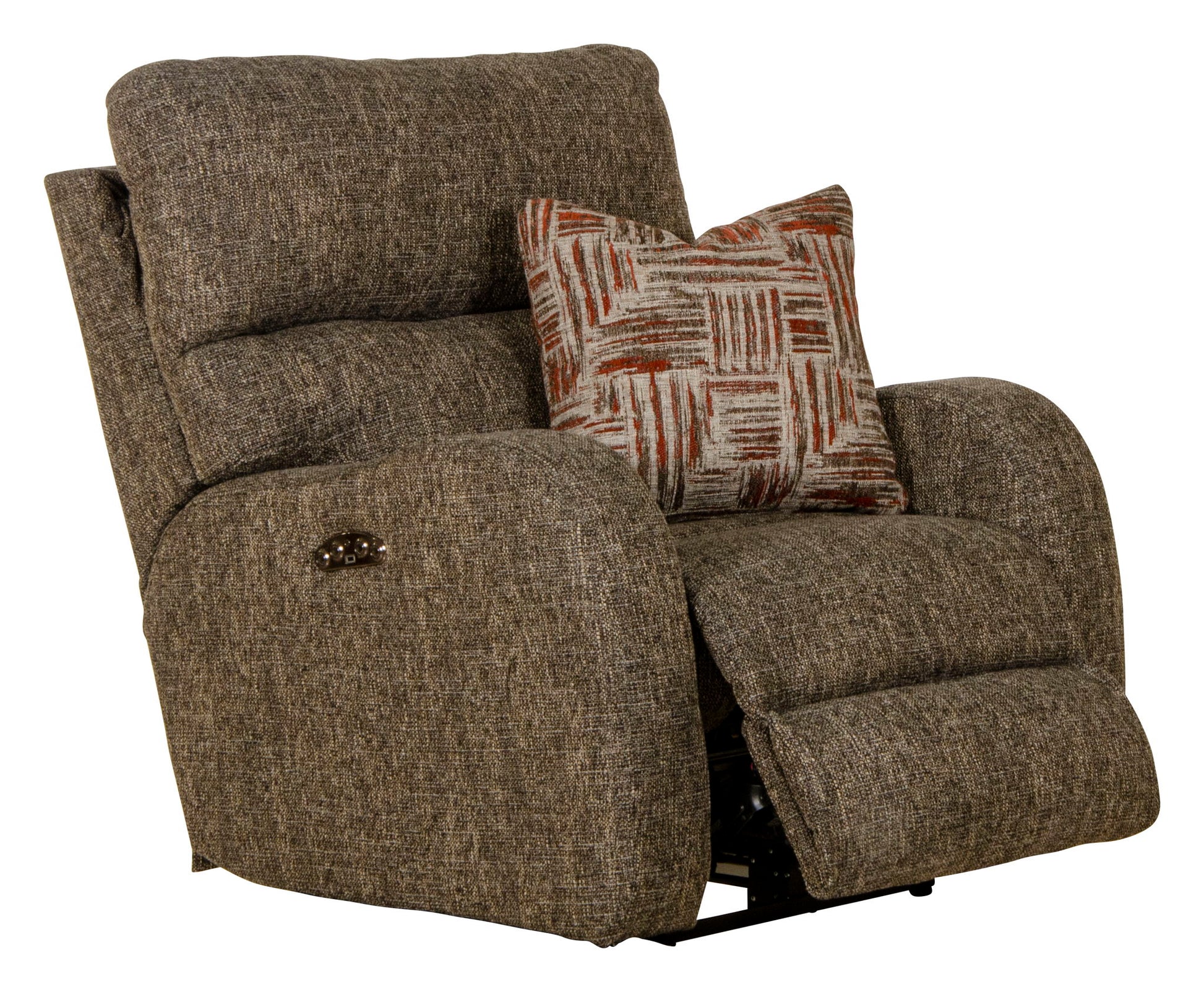 Liam - Power Headrest Power Lay Flat Recliner - Coal - Hornell Furniture Outlet