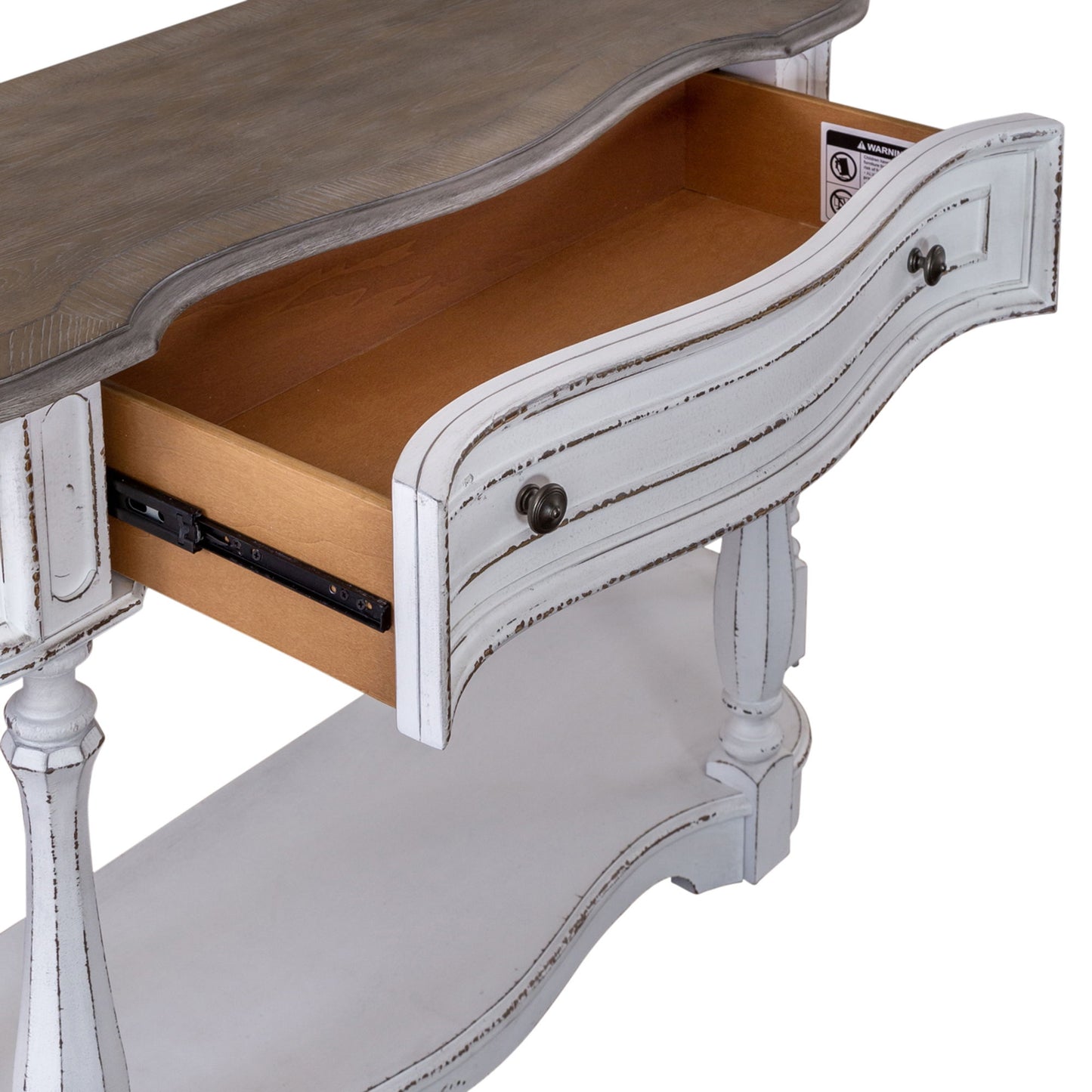 Magnolia Manor - Hall Console Table - White - Hornell Furniture Outlet