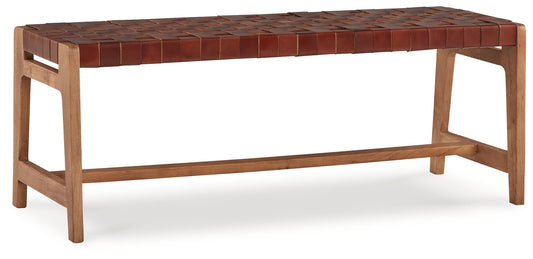 Lemmund - Natural / Brown - Accent Bench - Hornell Furniture Outlet