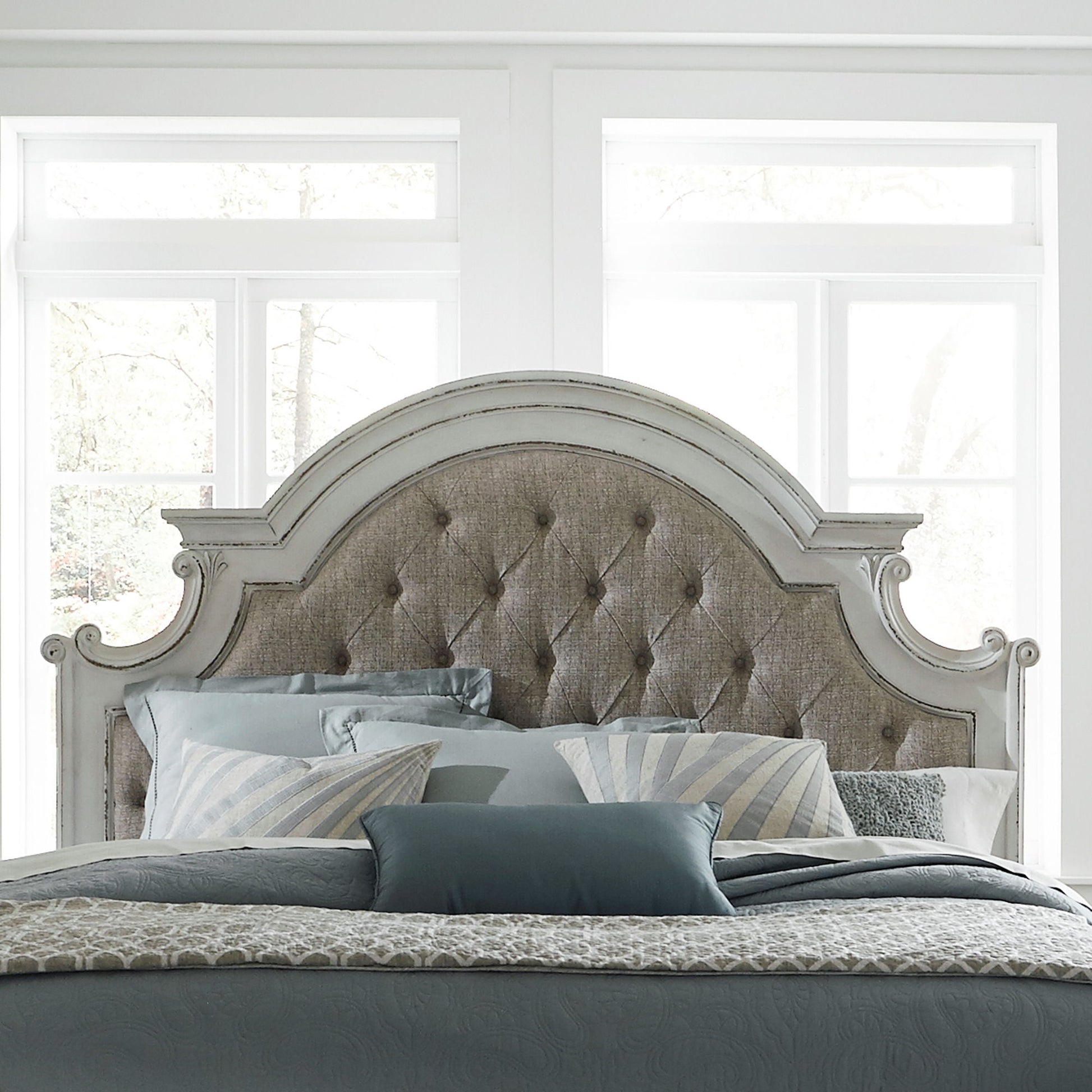 Magnolia Manor - Uph Panel Headboard - Hornell Furniture Outlet