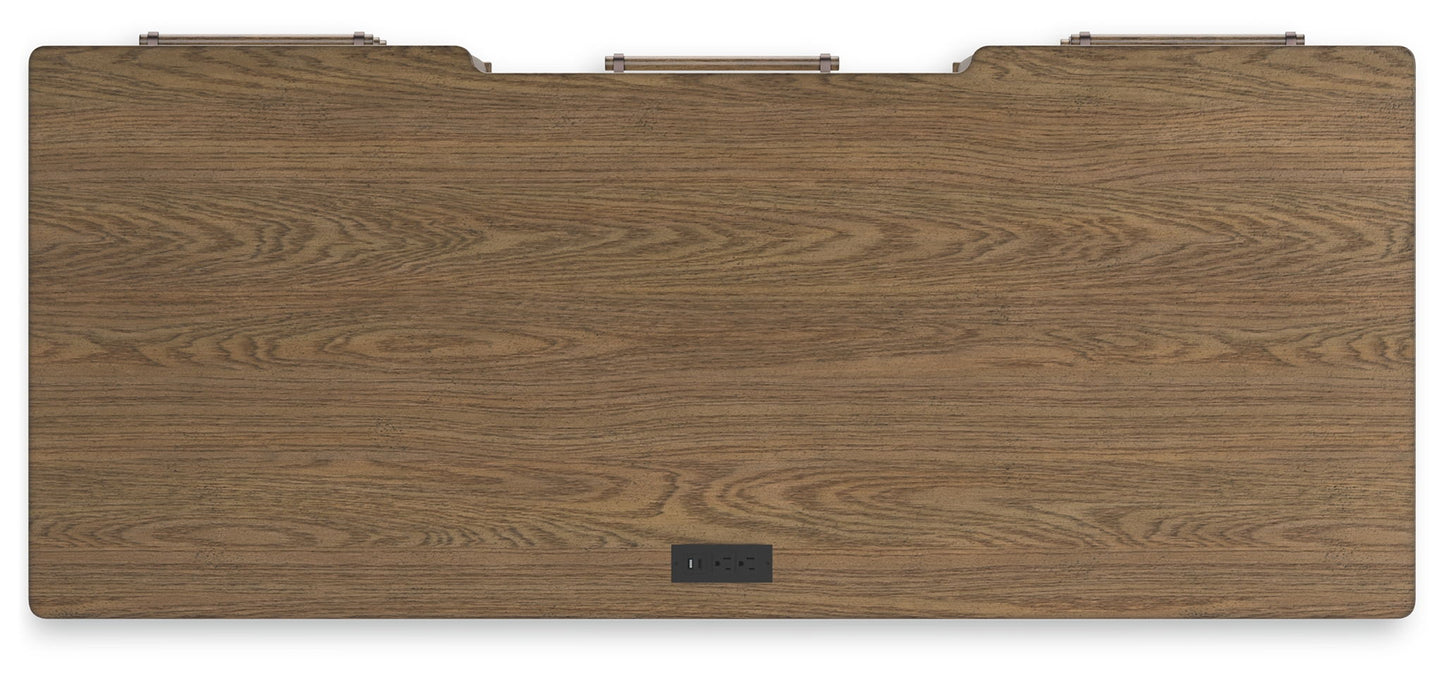 Roanhowe - Brown - Home Office Desk - Hornell Furniture Outlet