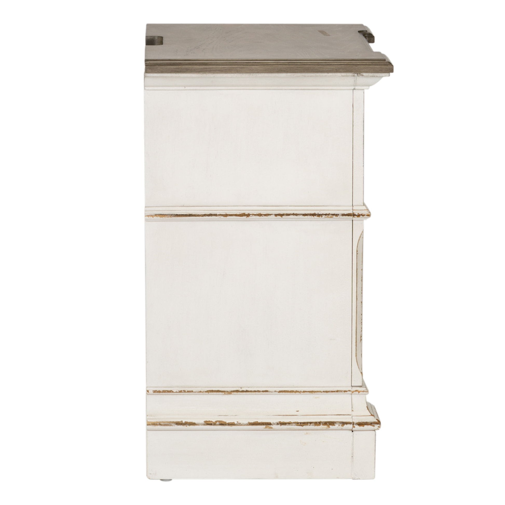 Abbey Park - 2 Drawer Nightstand With Charging Station - White - Hornell Furniture Outlet