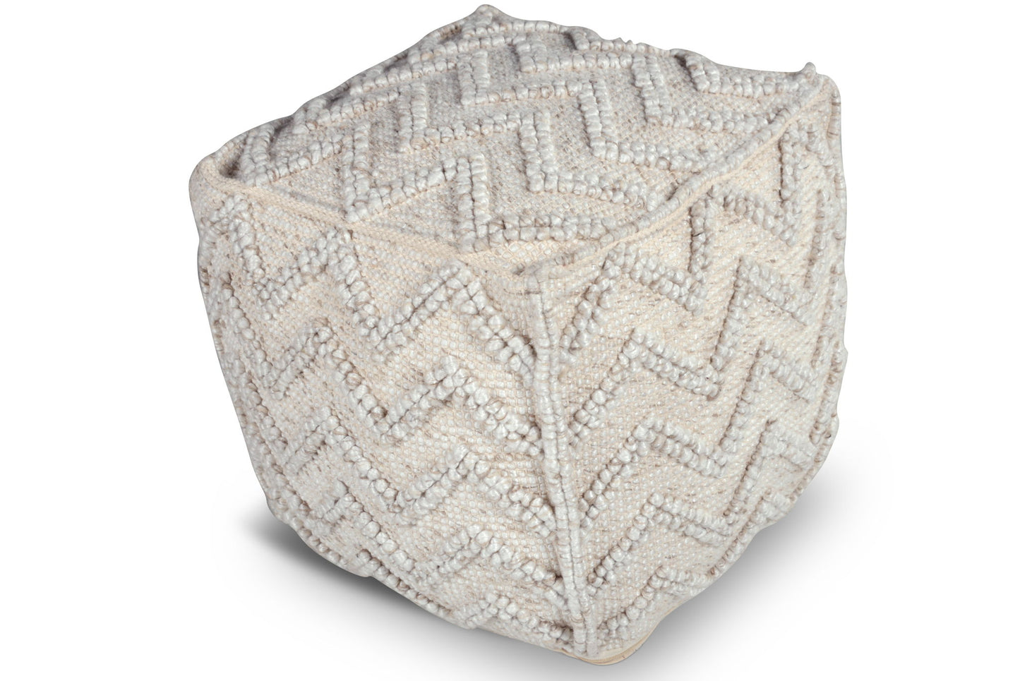 Kenzari - Square Zigzag Handwoven - Gray - Hornell Furniture Outlet
