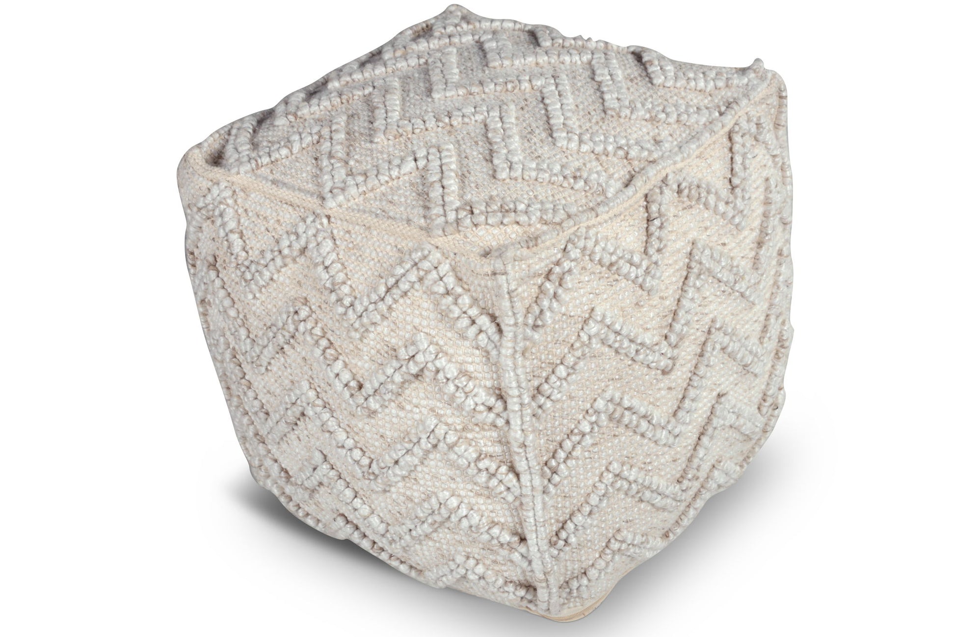 Kenzari - Square Zigzag Handwoven - Gray - Hornell Furniture Outlet